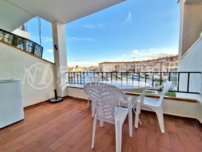 appartement empuria brava, 2 pièces vue lac 53 m², terrasse couverte vue lac