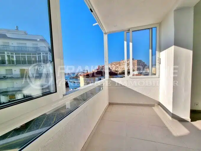 vente appartement rosas, 2 pièces vue canal 29 m², véranda vue sur canal